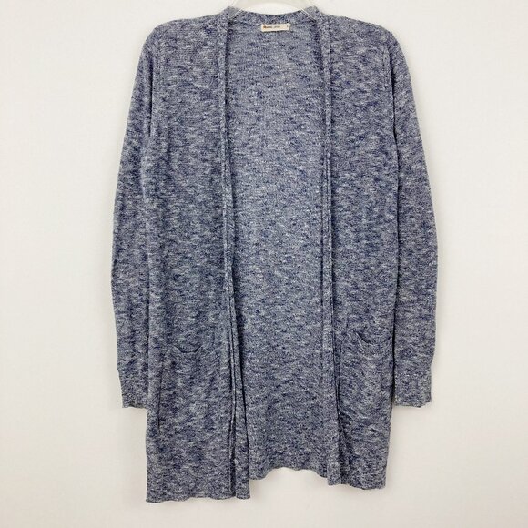 Marine Layer Nantucket Cardigan Navy Heather Size S Cotton Marled Lightweight - Picture 2 of 10